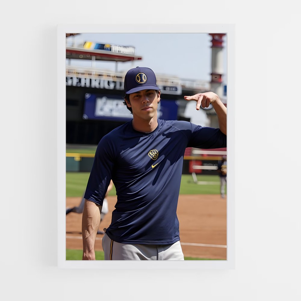 Poster Christian de yelich – affiche Baseball (vue 3)